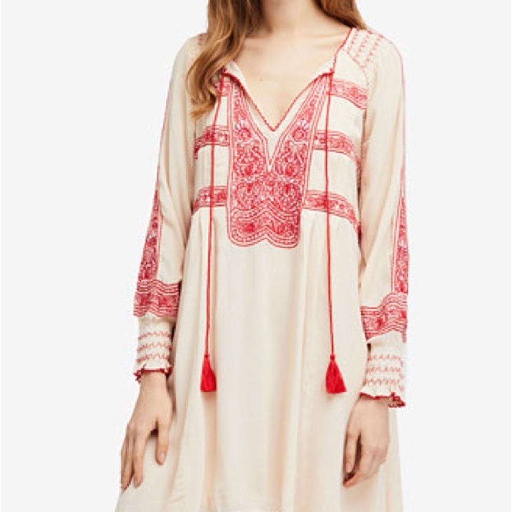 Free People Wind Willow Mini Peasant Dress - Picture 3 of 11